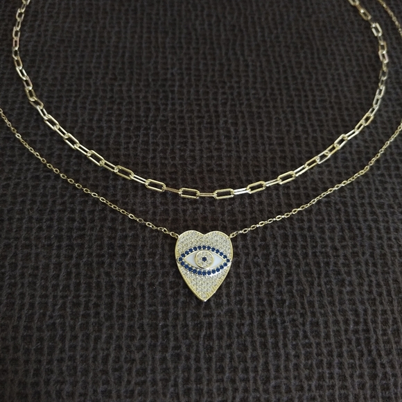isabella m. Jewelry - isabella m. Choker/Evil😈 Eye👁 Necklace Combo